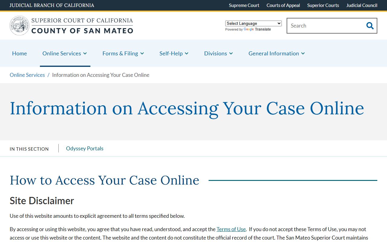 San Mateo County court records after jail arrest online case access information