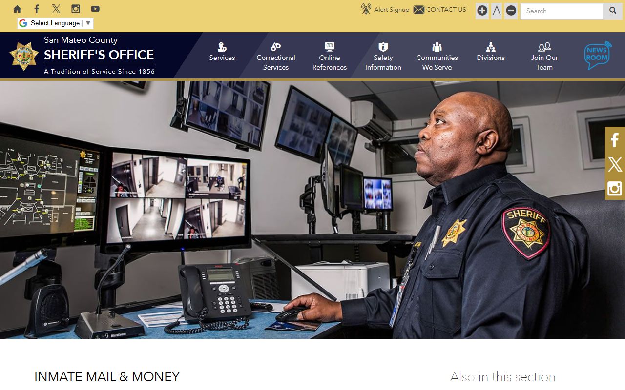 San Mateo County Maguire inmate mail money and publication rules